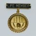 Black Life Member Badge with Logo Pendant