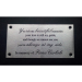 Stainless Steel 100mm x 50mm Laser Engraved Park Bench plate